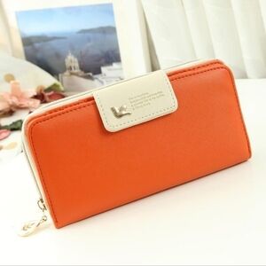 SHINZI KATOH DESIGN 'Cheer Up' Long Wallet, Two Tone, Full Zip and Snap Closure